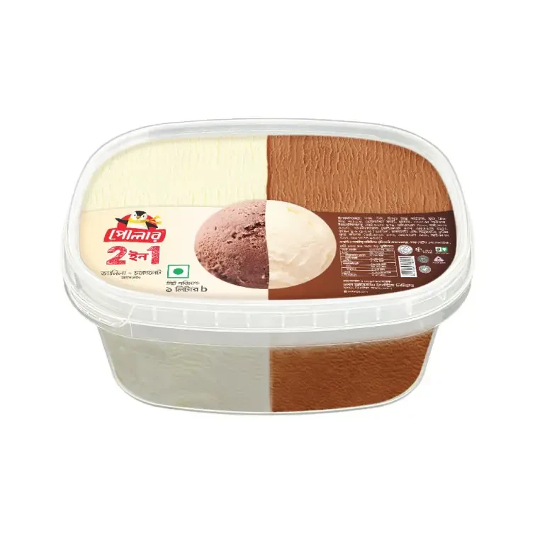 2 in 1 Vanilla-Chocolate Ice Cream Box